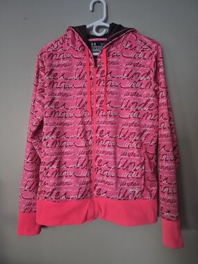 Under Armour UA Storm Power In Pink Full Zip Hoodie Women's XL Breast Cancer